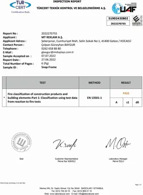 Produktbild von FireProtection-Klapprahmen 25mm Gehrung A0 silber