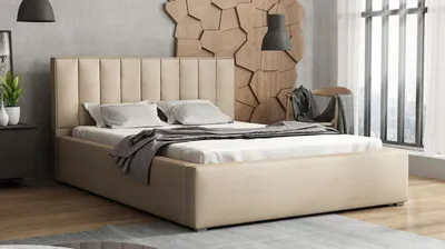 Obrázek produktu pro Manželská postel s roštem 180x200 TARNEWITZ 2 - béžová
