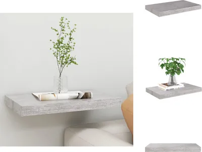 Produktbild von vidaXL Schweberegal Betongrau 50x23x3,8 cm MDF -  Wandregale
