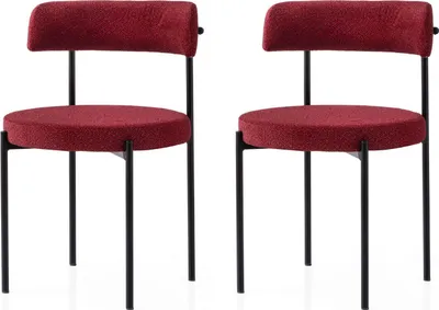 Produktbild von Skye Decor, Gını - 4009 V2, Schwarz, Stuhlset (2 Stück), 48,5 x 75,5 x 50,5 cm, 100 % EISEN