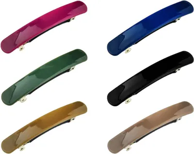 Produktbild von 6 französische Haarspangen für Frauen im Vintage-Stil – große klassische Automatikspangen für feines und mitteldickes Haar