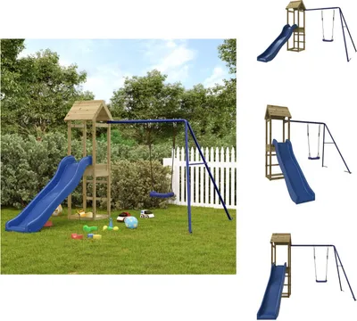 Produktbild von vidaXL Spielturm Imprägniertes Kiefernholz - Schaukeln & Spieltürme