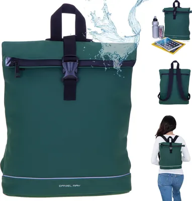 Produktbild von Rucksack Damen wasserabweisend Cityrucksack Daniel Ray klein Jeff Daypack, A4 Damenrucksack Handtasche Tasche 251092 03 Dunkel Grün + Etui