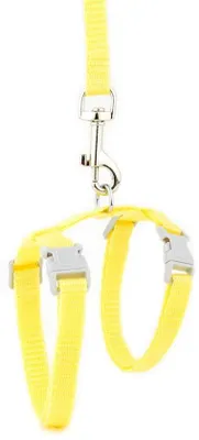Image de Ensemble collier et laisse pour chat - Grand harnais pour chat avec laisse - Laisse de sécurité avec attaches rapides - Confortable - Pour chats et petits chiens