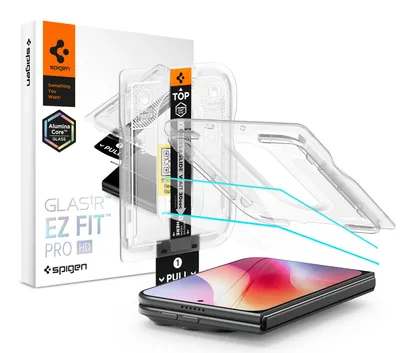 Image de Spigen Glas.tR EZ Fit Pro HD, pour Apple iPhone, lot de 2, résistant aux chocs et aux rayures, transparent, Image générée par une IA