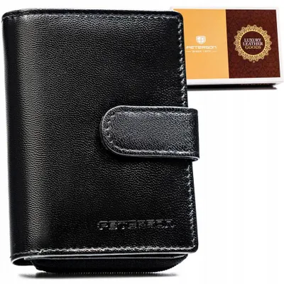 Obrázek produktu pro Peterson dámská peněženka z přírodní kůže černá RFID 11x8,5 cm
