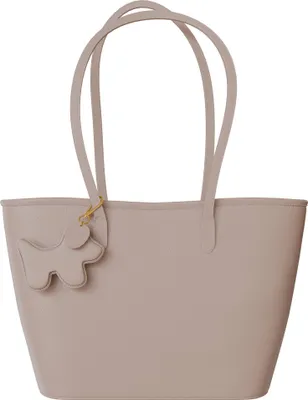 Produktbild von Damen Handtasche Echtleder Shopper Italy Innentasche 30635 rosa cipria/nero