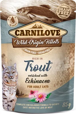 Produktbild von Carnilove Katze Pouch – Trout with Echinacea 24x85g
