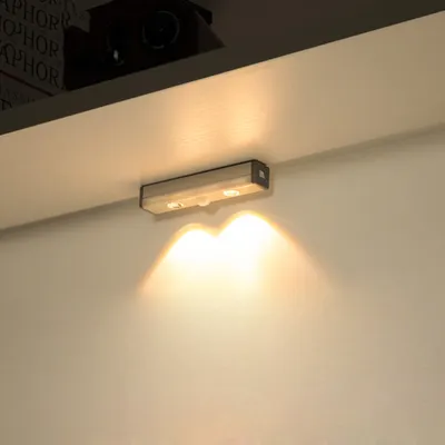 Produktbild von 10cm LED Unterbauleuchte Dimmbar Aufladbar Lichtleiste mit Bewegungssensor Schranklicht Küchenleuchte, Warmweiß