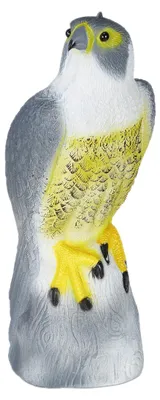 Image de relaxdays 10030013_0 relaxdays Vogelschreck Falke sitzend grau 17,0 x 19,0 x 40,5 cm