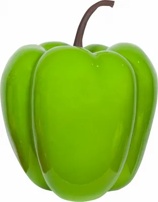 Produktbild von Deko-Paprika in Grün aus robustem Fiberglas, Größe S - E2208-S1-GZG