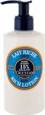 Zdjęcie produktu dla L'Occitane Shea Butter Rich, Balsam, Unisex, Nawilżający, Odżywiający, Skóra sucha, 250 ml, Nagietek, Masło shea