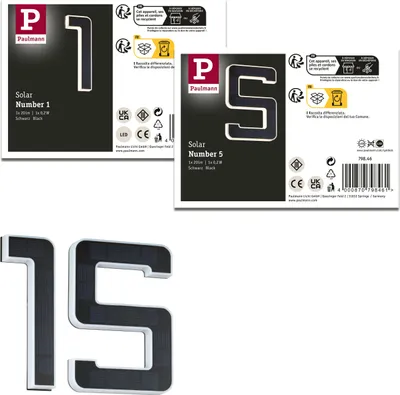 Produktbild von Paulmann Bundle Solar LED Hausnummernleuchte Nummer 15