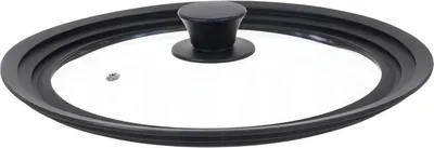 Immagine prodotto di Ruhhy 25561 Coperchio universale in vetro con bordo in silicone 3 in 1, 28/30/32 cm