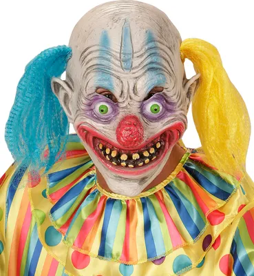 Produktbild von 3/4 Maske Psycho Clown Mit Haar