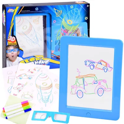 Image de Tableau lumineux avec lunettes 3D et stylo TA0092
