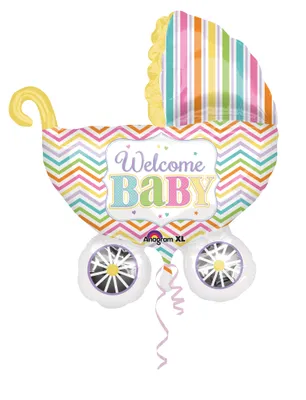Produktbild von AMSCAN S/Shape Baby Brights Carriage 0 0 0
