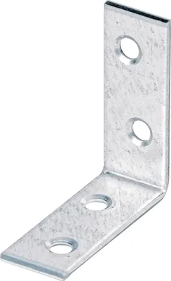 Produktbild von Alberts 825072 Stuhlwinkel - verzinkt - schwarz eloxiert - kunststoffbeschichtet - 50 x 50 x 15 mm, 100er Set