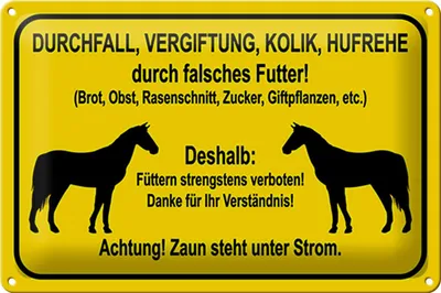 Produktbild von Blechschild Hinweis 30x20cm füttern strengstens verboten