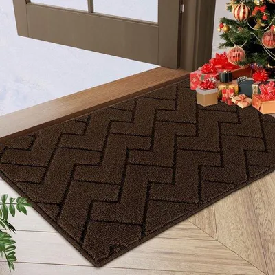 Productafbeelding van Famanu wasbare deurmat, 50 x 80 cm, antislip, geschikt voor binnen- en buitengebruik, koffieprint
