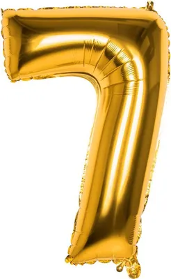 Produktbild von Folienballon 7 gold 86 cm