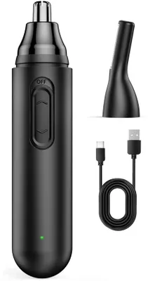 Obrázok produktu pre Neustrimmer 2 v 1 – zastrihávač obočia a chĺpkov v ušiach – nabíjateľný cez USB – pre mužov aj ženy – čierna farba
