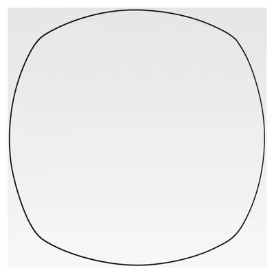 Produktbild von Rechteckiger Speiseteller - Durchmesser: 26,2 cm - Höhe: 3,1 cm - Lido - Quadratisch - Weiß - Black Line