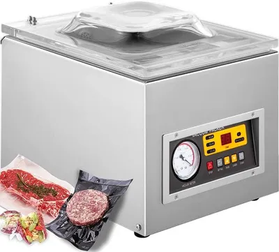 Obrázok produktu pre DZ-260S Profesionálny komorový vakuový baliaci stroj, vhodný na balenie tekutín, vakuové zariadenie, vakuová pumpa, vakuový baliaci stroj s výkonom 120 wattov a tichým chodom