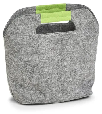 Produktbild von Zeller Kühltasche, Filz, grau/grün