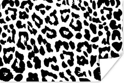 Produktbild von MuchoWow® Poster Design - Tiermuster - Schwarz - Weiß 180x120 cm - Fotoplakat
