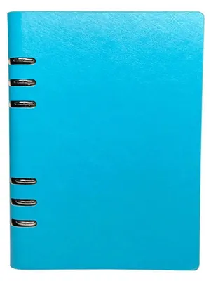 Produktbild von Ringbuch Notizbuch A5 Leder Hellblau nachfüllbar 100 Seiten wasserdicht D-Ringbinder