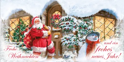 Produktbild von Weihnachten Gutschein - Glückwunschkarte im Format 10,5 x 21