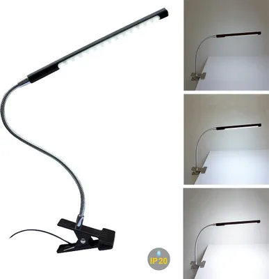 Produktbild von LED Klemmleuchte TONY mit Flexarm und Dimm-Touch-Funktion Schwarz