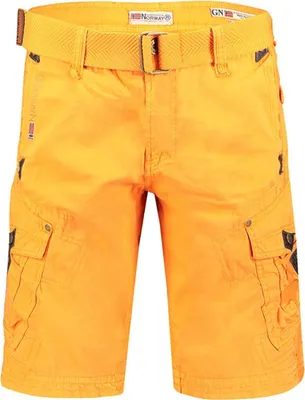 Produktbild von Geographical Norway Cargoshorts Herren kurze Hose parachute ORANGE cargo shorts Mit Gürtel
