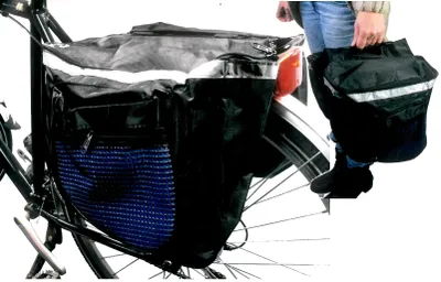 Produktbild von Dunlop DOUBLE PANNIER BAG Fahrradtasche 23 L Schwarz