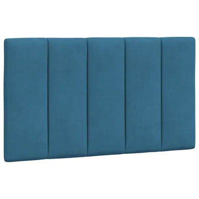 Image de Coussin de tête de lit Hanko bleu 90 cm velours