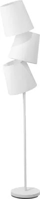 Obrázok produktu pre BELIANI Stojaca lampa biela kov polyester 164 cm 3 látkové tienidlá retro moderný štýl obývačka spálňa