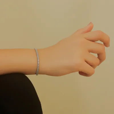 Produktbild von 0,85 Carat Diamant Tennis Armband 14 Karat Weißgold