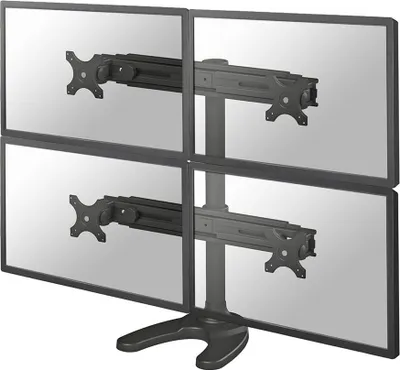 Produktbild von Neomounts FPMA-D700DD4 - Aufstellung - Voll beweglich - für 4 LCD-Anzeigen - Schwarz - Bildschirmgröße: 48.3-76.2 cm (19"-30")