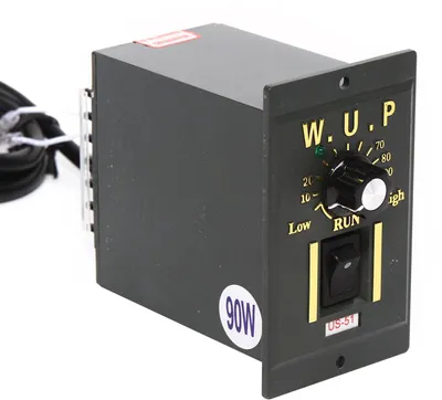 Immagine prodotto di Motore a induzione, riduttore, 90W - 220V AC, con regolatore di velocità - Azionamento industriale compatto