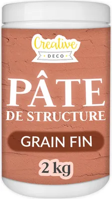 Image de Creative Deco Modeling Paste Pâte de Structure Grain Fin 2kg Rouge Brique