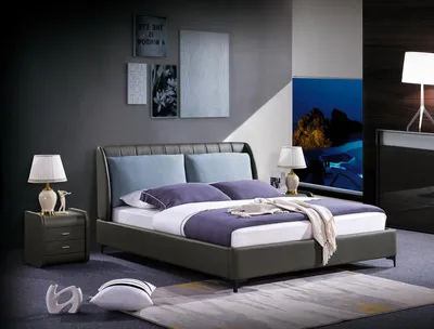 Produktbild von Luxus Schlafzimmer Möbel 3tlg. Komplett Set Bett 2x Nachttische Modernes Design