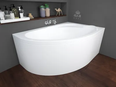 Produktbild von BADLAND Eckbadewanne Badewanne Standard RECHTS 130x85 mit Acrylschürze, Füßen und Ablaufgarnitur GRATIS