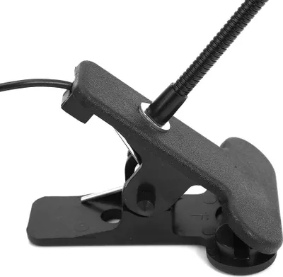 Image de Lampe LED à clip, lampe de lecture USB flexible en col de cygne pour ordinateur, lampe de bureau portable avec lumière blanche froide 1 W, multiusage pour la maison, le dortoir et le bureau (Noir)