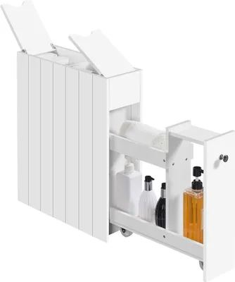 Produktbild von Yaheetech Nischenschrank 17 cm schmaler Badschrank mit Rollen Beistellschrank Seitenschrank