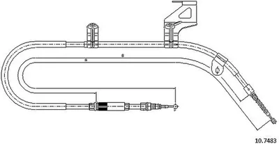 Produktbild von METZGER Handbremsseil Seilzug Feststellbremse für VW PASSAT Variant (3B6) Hinten Rechts 10.7483