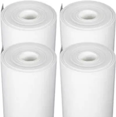 Produktbild von Malervlies Glasvlies Tapete Weiß 200 m² (50m x 1m x 4 Rollen - 200 m²) Anstrichvlies ca. 40 g/m² Renoviervlies Glattvlies Glasgewebe Abdeckfolie Abdeckvlies