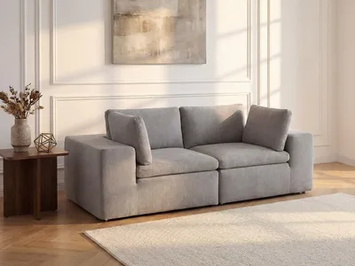 Produktbild von 2-Sitzer Sofa modulbar - Stoff Grau - CORTOLINE