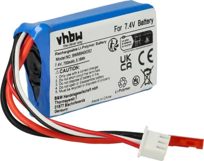 Produktbild von vhbw Akku kompatibel mit BEC Stecker für Modellbau z.B. Racing Car, Helikopter, Flugzeug (700mAh, 7,4V, Li-Polymer, 56 x 31 x 15 mm)