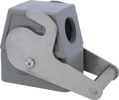 Produktbild von HARTING Han 10B Tüllengehäuse hoch, 1xM25 seitlicher Kabelabgang, mit 1 Zentralbügel Verschraubung M25 Klemmbereich